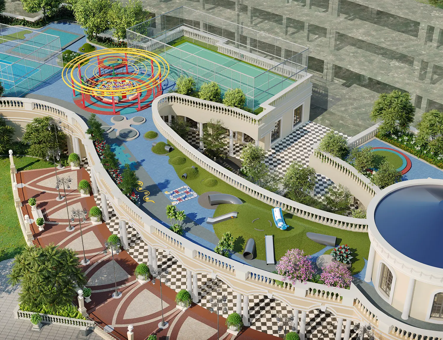 The grand arrival experience at The Monarch Suites